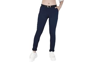 JOPHY & CO. Pantalone Elasticizzato Donna Chino con Cintura (cod. 3008)