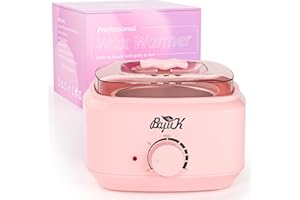 Wax Pot, BOYUJK Professional Wax Heater for Women and Men, Hair Removal Wax Warmer with See-Through Lid and 600ml Aluminum Wax Pot