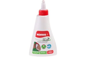 Kores - Colle Liquide de Bricolage Blanche, Fixation Extra-Forte, pour Enfants et Adultes, Sûre et Non Toxique, pour l'Artisanat, les Fournitures Scolaires et de Bureau, Paquet de 1 x 125ml