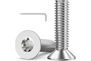 Valorada 20Pcs M4 Bolts, M4 x 16mm Countersunk Bolts, Torx Screws, Stainless Steel 304, Flat Head Machine Screws with Torx Key