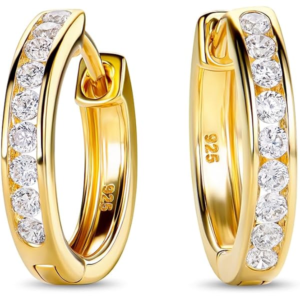 Produktbild von Damen Ohrringe 925 Silber Vergoldet (ORs021207) Jetzt Silber Schmuck