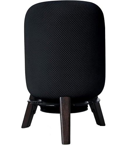 Holz-Ständer Für HomePod 1 & 2 - Rutschfester Tischständer, Schwarz, Mit Metallrahmen