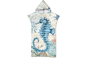 Chickwin Poncho de Surf Adulte, Microfibre Serviette de Poncho Peignoir Natation Plage avec Capuche Surf Poncho pour Homme et Femme