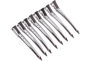 YANTAISIYU 24 sztuk/partia 3.5 cali kaczki Bill Curl klipy srebrne klipsy metalowe szpilki do włosów aligatora klipsy do przedłużania włosów