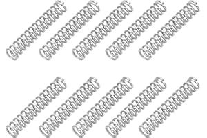 PATIKIL Ressort de Compression, 0,3 mm de Diamètre de Fil X 2 mm de Diamètre Extérieur X 10 mm de Longueur, 10 Pièces de Ressorts de Petite Taille en Acier Inoxydable 304 pour Stylos