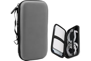 SHARELOVE Power Bank Case Shockproof Carrying Case Travel Cable Organiser Hard Drive Case Travel Bags Organiser EVA Tech Pouch Multifunctional Cable Bag for Electronics Travelling Essentials Accessories (Grey)