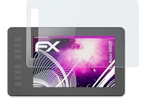 atFoliX Glasfolie kompatibel mit Huion H950P Panzerfolie, 9H Hybrid-Glass FX Schutzpanzer Folie