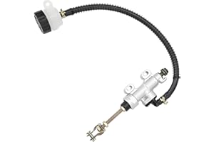 ZHIXAN Motorcycle Rear Brake Master Cylinder Hydraulic Pump with Reservoir Aluminum Alloy Universal for 50cc-125cc Dirt Bike ATV