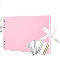 Album Photo Scrapbooking Vienrose 20,5x20,5cm - 40 Pages Kraft Blanc - Cadeau Mariage, Bébé