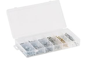 AGT Clavos - Caja de clasificación: Caja de surtido de clavos de acero, Juego de 550 piezas (Pequeñas partes Caja de surtido, Caja de surtido, clavo de acero)