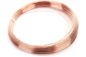 XMRISE Bare Copper Wire Coil Single Solid Copper Wire Electrical 99.9% Pure Natural Industrial Raw Materials 20m,diameter0.8mm