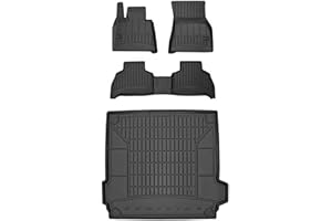 MOTOS Set de alfombrillas de goma y alfombrillas de maletero para BMW X5 G05 desde 2018 Mejora la comodidad de tus viajes con la alfombrilla antideslizante para coche 3D- alfombrillas para todo tipo d