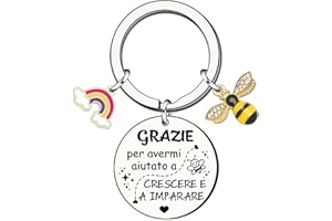 ZYMGUO Regalo Portachiavi Maestra,regalo Maestra Portachiavi Maestre idee Regalo per Insegnanti originale regalo maestra asilo elementare medie Regali di Laurea Festa degli insegnanti