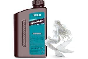 SUNLU Resina per stampanti 3D, 1KG Resina 3D standard a polimerizzazione rapida per stampanti LCD DLP SLA, resina per stampa 3D a polimerizzazione UV 395-405nm, bassa contrazione. (1000g Bianco)