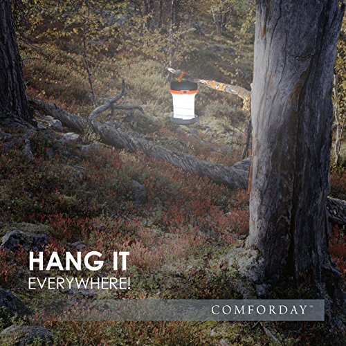 ORIGINAL Comforday 2-in-1 MINI LED LATERNE u. TASCHENLAMPE, ZUM ANGELN, WANDERN, ZELTEN, CAMPING, auch als NOTFALL Leuchte, BESTE QUALITÄT zum kleinsten PREIS, HANDLICH u. ROBUST, komplett ZUSEMMENNKLAPPBAR - 2
