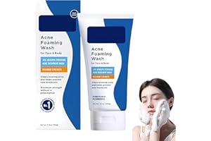 CYNAMUS Acne Foaming Wash Akne Mousse nettoyante pour l'acné 156 g Mousse nettoyante douce pour le visage Mousse nettoyante des pores profonds pour le nettoyage du visage contre le maquillage, la saleté