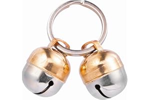 Beau's Bells 2 Extra Loud Cat & Dog Bells | Pet Tracker | Save Birds & Wildlife Handmade Copper (Medium)