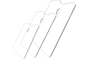 ANNERATTERYER Transparent Acryl Malpalette Acryl Palette 3 Stücke Mischpalette Rechteck Palette Malen Einfache Reinigung Palette Farb-Mischpalette mit Griffloch für DIY Kunst, Handwerk, Malerei（Dicke 2mm）