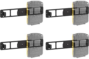 Riuog Battery Holder for Dewalt 12V 20V Battery, Battery Mounts Dock Holder, Battery Holder Wall Mount Bracket(Black-4 Pack)