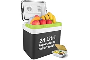 Avilia Frigo Portatile 24L Caldo/Freddo – Frigo da Campeggio Elettrico per Auto e Casa con ECO System, Doppia Alimentazione 12V/230V