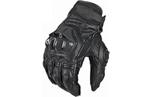 LPHFDCS Gants de Moto en Cuir Véritable pour Hommes, Noirs, de Course, Blancs, pour Équipe d'Équitation sur Route, Été et Hiver