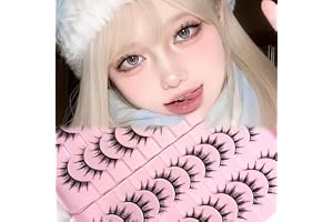 SIVZUMO 10 par falska ögonfransar, manga fransar, naturligt utseende, anime, korta cosplay