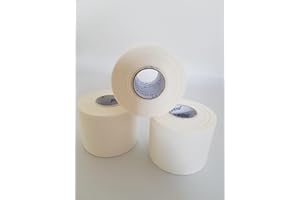 SPAS SRL STRAPPAL Tape Sportivo Nastro per Bendaggi e fasciature zigrinato resecabile a mano 5 cm x 10 mt forte collante all'Ossido di Zinco originale BSN cotone 100% bianco 3 pz