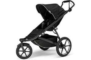 Thule Urban Glide 3 Poussette tout terrain pour enfant, système de suspension, pneus remplis d'air, siège droit avec inclinaison réglable et jambes intégrées