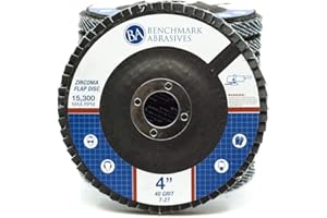 Benchmark Abrasives 4" x 5/8" Premium Type 27 Zirconia Flap Discs - 10 Pack (40 Grit)
