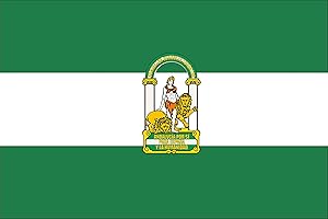 WORLDFLAGS BANDERA DE ANDALUCIA C/E. CALIDAD RASO DIGITAL. TAMAÑO GRANDE 150X90