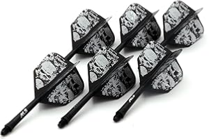 ‎CUESOUL CUESOUL 6 Stück ROST integrierte Dartschäfte und Flights