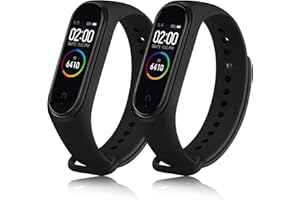Oumida 2 PCS Bracelet pour Xiaomi Mi Band 4/ Xiaomi Mi Band 3, Bracelet Silicone Souple Respirant Coloré (2PACK)