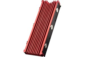 QIVYNSRY M.2 Kühlkörper NVME 2280 SSD Kühlkörper Unterstützung einseitig doppelseitig M2 SSD Kühlung mit Thermo-Silikon-Pads Kühler für Computer PC PS5 PCIE NVME NGFF SATA M.2 SSD Installation, Rot