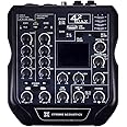 Xtreme Acoustics XAMX42 4 Channel Audio Mixer Interface with 192Khz Sampling Rate, Dual Track Recording, MP3 Input and 24Bit DSP FX Processor for Studio Youtube Recording, DJ Mixing, Karaoke Singing