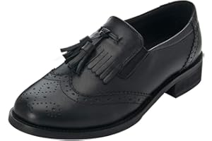 ANUFER Donna Costume Vera Pelle Nappa Mocassini Brogues Scivolare su Scarpette Scivolare su Scarpette