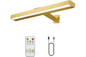 VIGMOJ Rechargeable Picture Light with Remote Control, Wireless Painting Light with 3 Lighting Modes, LED Magnetic Dart Lamp with Timer, Battery Picture Light for Artwork, Photo, Portrait