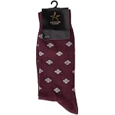 ALTINYILDIZ CLASSICS Erkek Bordo-Gri Desenli Soket &Ccedil;orap, Bordo-Gri, Tek Ebat
