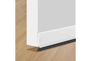 HWEEWANX Türbesen, Bürstendichtung Selbstklebend, Türdichtung Weiß, Türbürstendichtung mit Bürste, Türbürste, Bürstendichtung Tür, Bürstenleiste, Tür Dichtungsband, Zuschneidbar, 100 cm x 3 cm