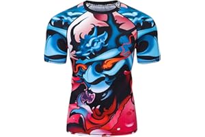 LAFROI Men's Short Sleeve UPF 50+ Baselayer Performance Compression Shirt Rash Guard-CLY08