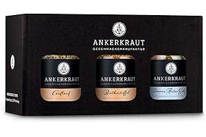 ‎ANKERKRAUT Ankerkraut Heftig-Deftig-Box, mit Auflauf Gewürz, Pommes Frites Salz, Bratkartoffel Gewürz, im Korkenglas