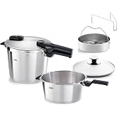 Fissler Vitaquick Premium 6+3,5 Litre D&uuml;d&uuml;kl&uuml; Tencere + Buharda Pişirme Aparatı