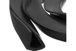 QUARKZMAN Kantskydd gummi kantskyddsprofil, 4 meter längd U-profil plast kantskydd gummitätning platt kederband för 12 mm kan