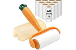 DMSELL Lint Roller for Clothes, 660 Sheets with Protective Cover, 10 Refills with 1 Handle, Sticky Roller for Pet Hair, Travel