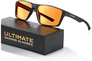 livho Titan Gaming-Brille, Anti-Blaulicht-Brille für Herren, UV400-Schutz, Blaulichtfilter-Brille gegen Augenbelastung durch Computer
