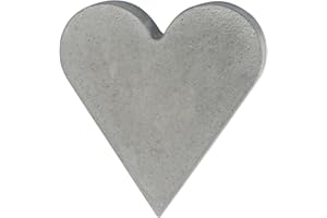 Rayher Gießform Herz, 18,5 x 20 cm, Tiefe 4 cm, Material PET, zum Ausgießen mit Kreativ-Beton, Schmuck-Beton, Raysin-Gießpulver, Betongießform, 36078000