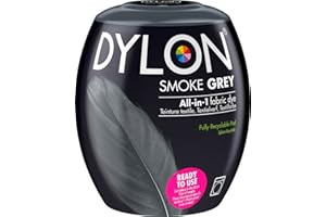 DYLON Cápsula de tinte de tela para lavadora para ropa y muebles suaves, gris ahumado, 350 g (paquete de 1) (el embalaje puede variar)