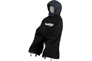 BOBIKE 8015300262 - Housse Thermique multifonctionnelle imperméable pour Enfants et Chaise, pour Garder Votre bébé réglable au Chaud et au Sec de Tucanourbano en Couleur Noir