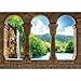 Produktbild Vlies Fototapete PREMIUM PLUS Wand Foto Tapete Wand Bild Vliestapete - Wasserfall See Bäume Wald Säulen Bogen Stein - no. 2941, Größe:416x254cm Vlies