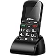 artfone CS182 Big Button Mobile Phone, Senior Unlocked Mobile Phone with Dock and 1400mAh Battery.