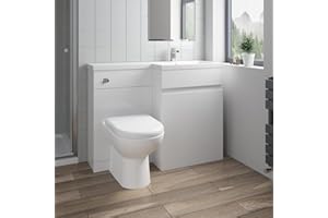 Artis BAYSTONE 1100mm Bathroom Vanity Unit Basin Toilet Combined Furniture Right Hand White